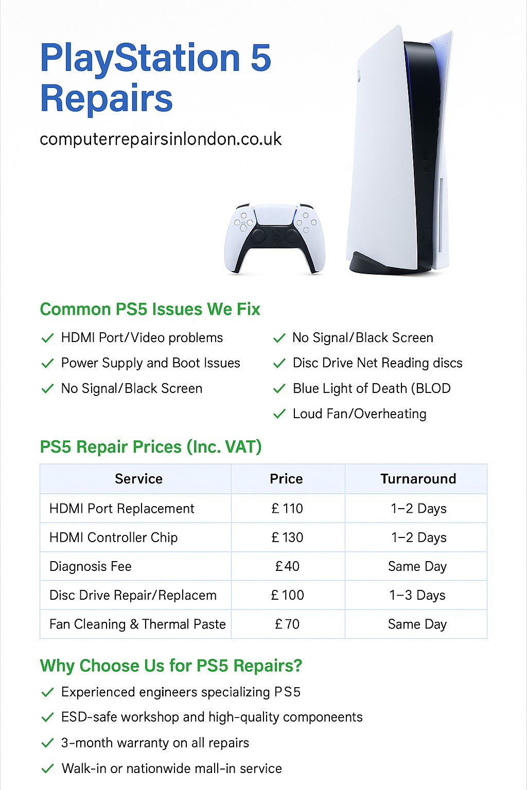 ps5 repairs
